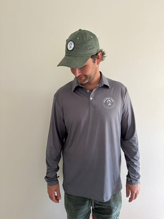 Grey Collared Tuna Performance Fishing Shirt