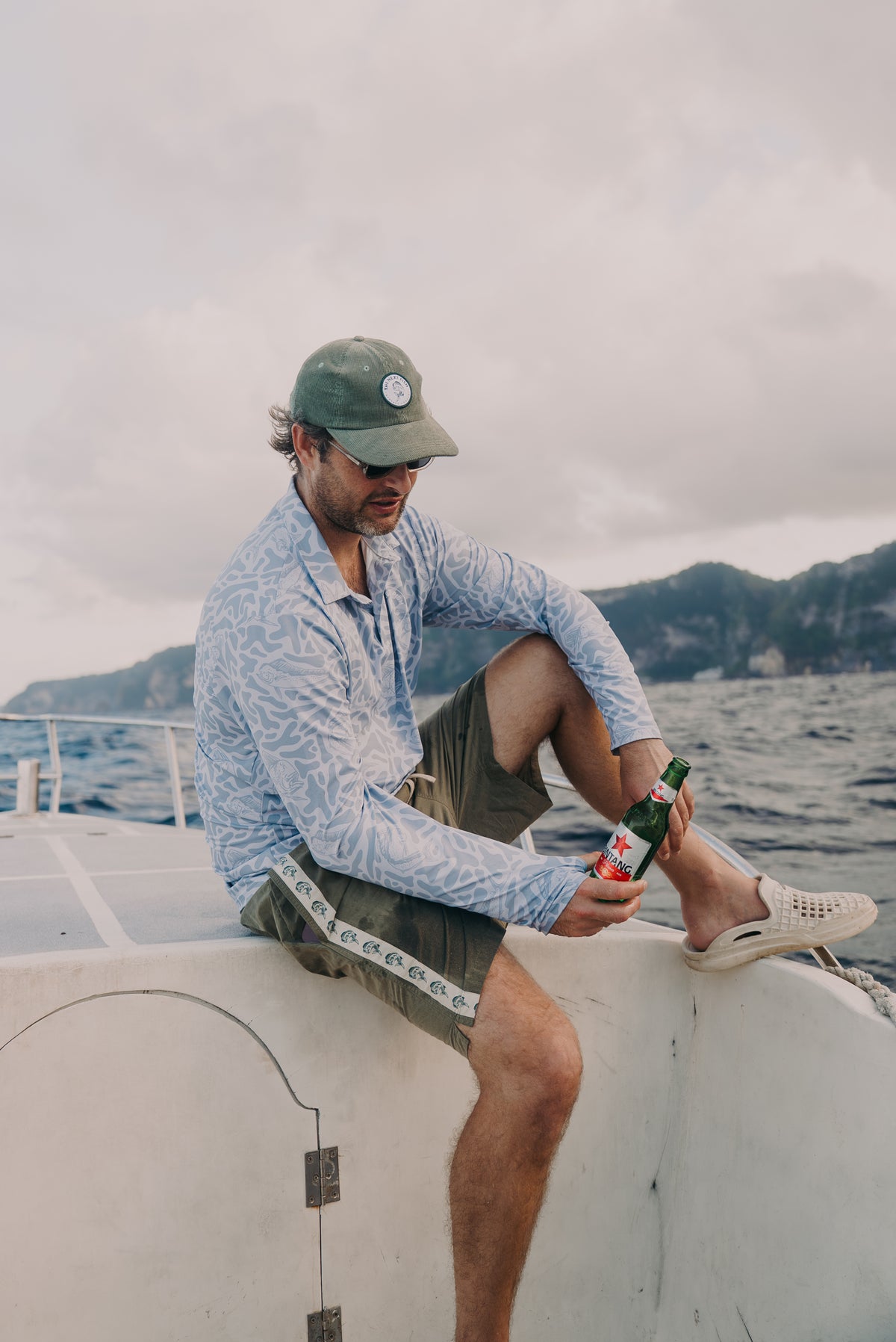 The Next Fish Signature Camo Performance Fishing Shirt in Grey