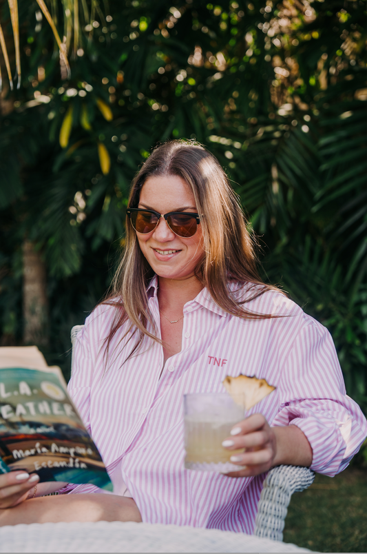 Essential Pink Striped Button Up Shirt