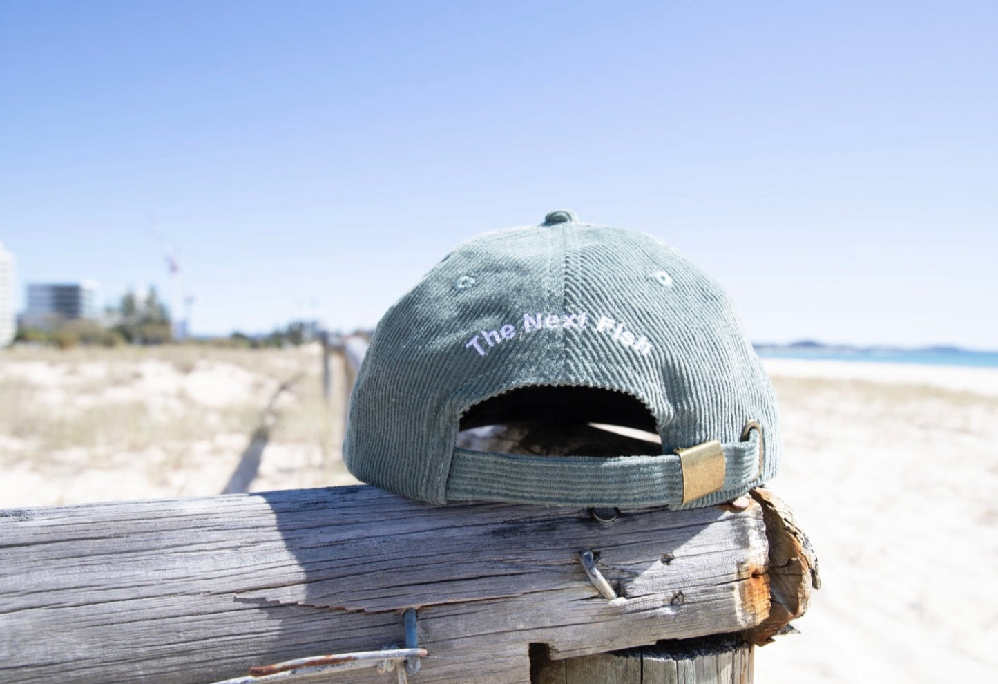 The Next Fish Logo Hat in Green Corduroy