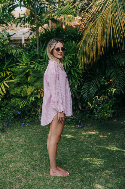 Essential Pink Striped Button Up Shirt