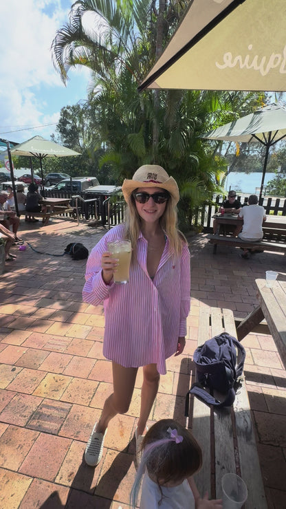 Essential Pink Striped Button Up Shirt